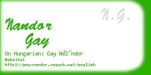 nandor gay business card